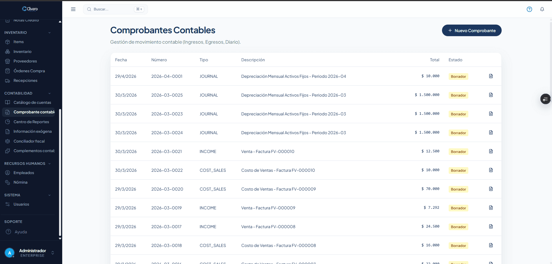Clivaro Contabilidad